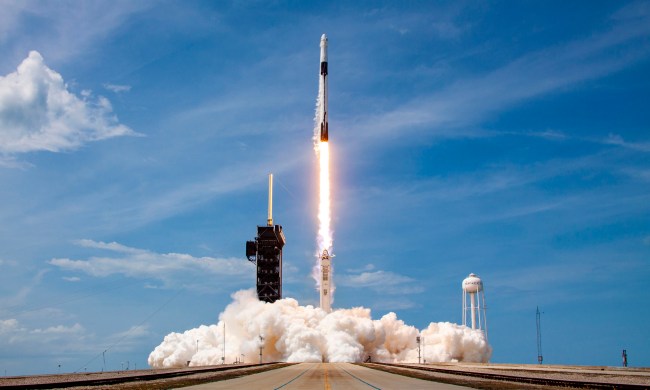 A Falcon 9 rocket lifts off on May 30, for the first crewed test flight of the Crew Dragon capsule. flight