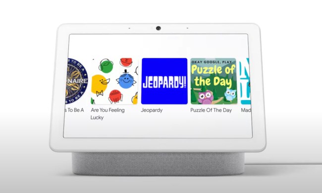 google assistant game night jeopardy smart displays news display