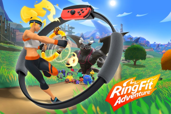 Cover art for Ring Fit Adventure for Nintendo Switch.
