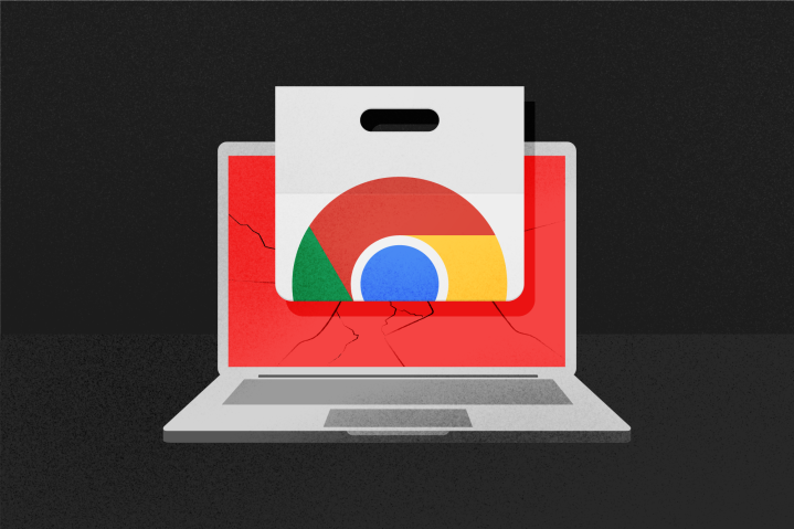 chrome web store logo on computer