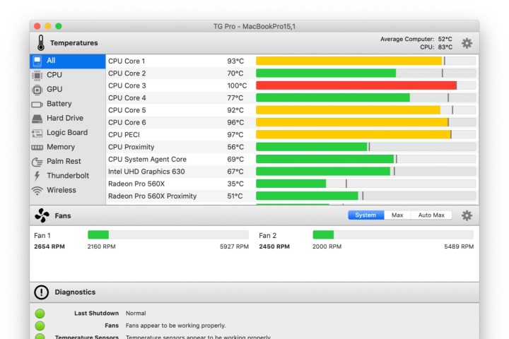 TG Pro-Tracking-Anwendung.