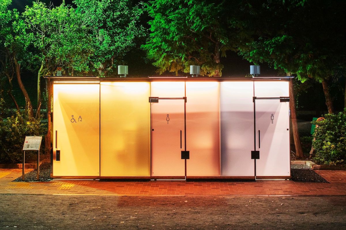 tokyos newest public bathroom features transparent walls tokyo toilet project  2