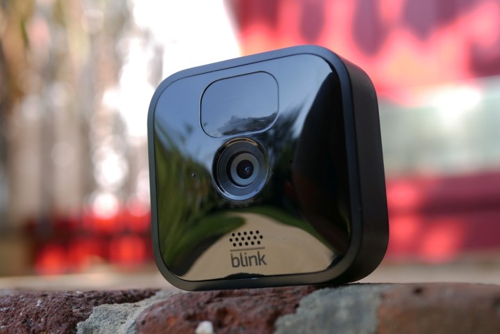 Blink Outdoor closeup of camera.