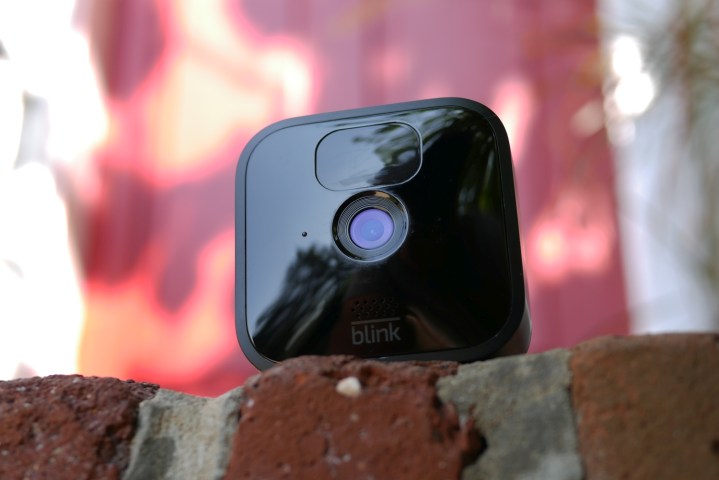 Blink Outdoor closeup of camera