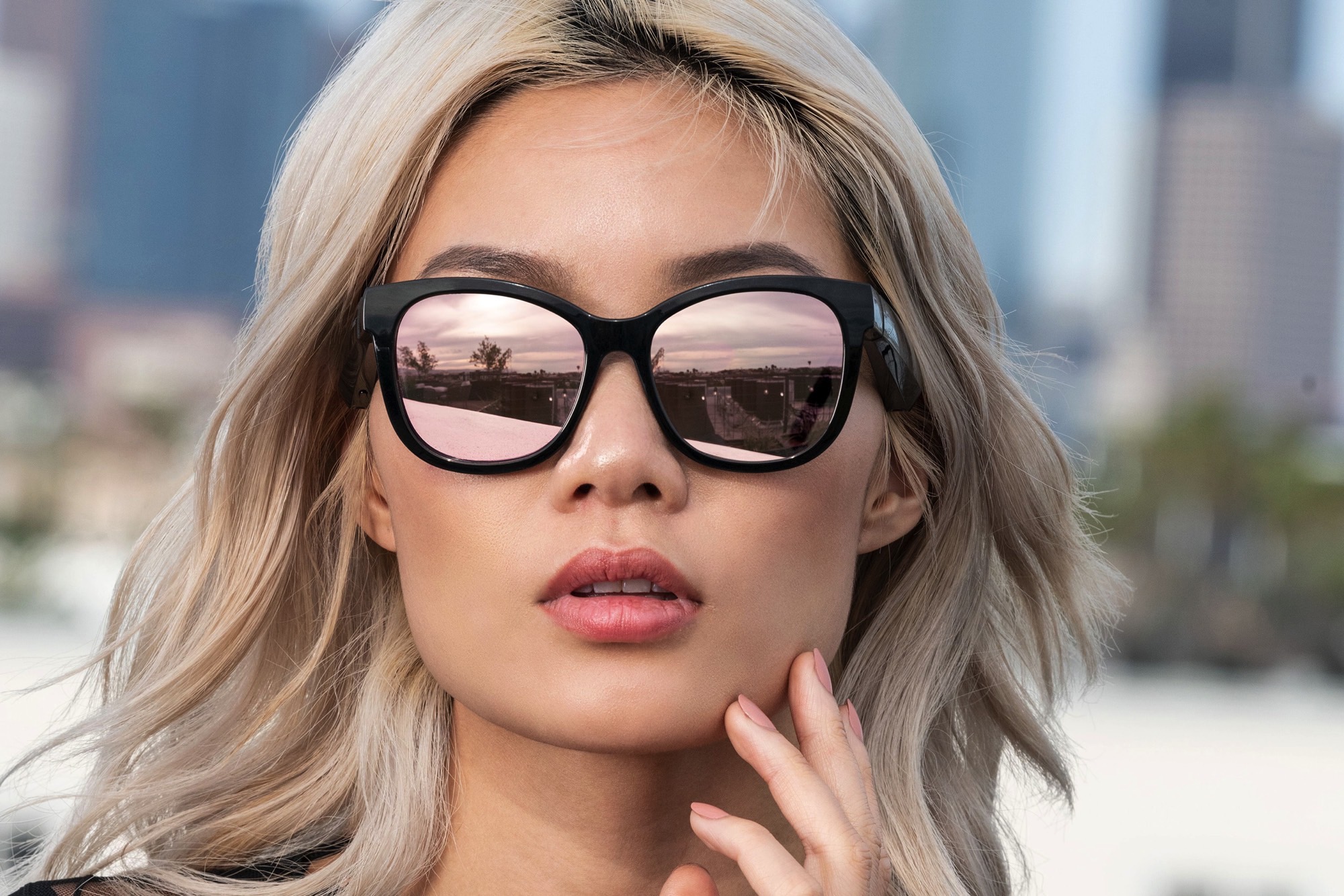 Bose® Frames Tenor Audio sunglasses with square-frame design at Crutchfield