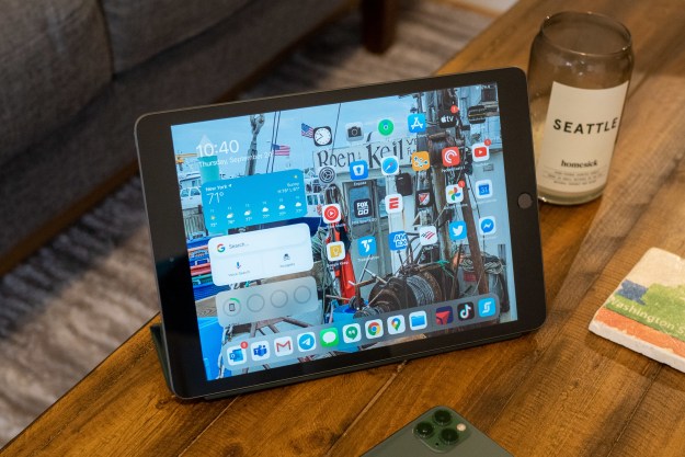 iPad (2020) on table.