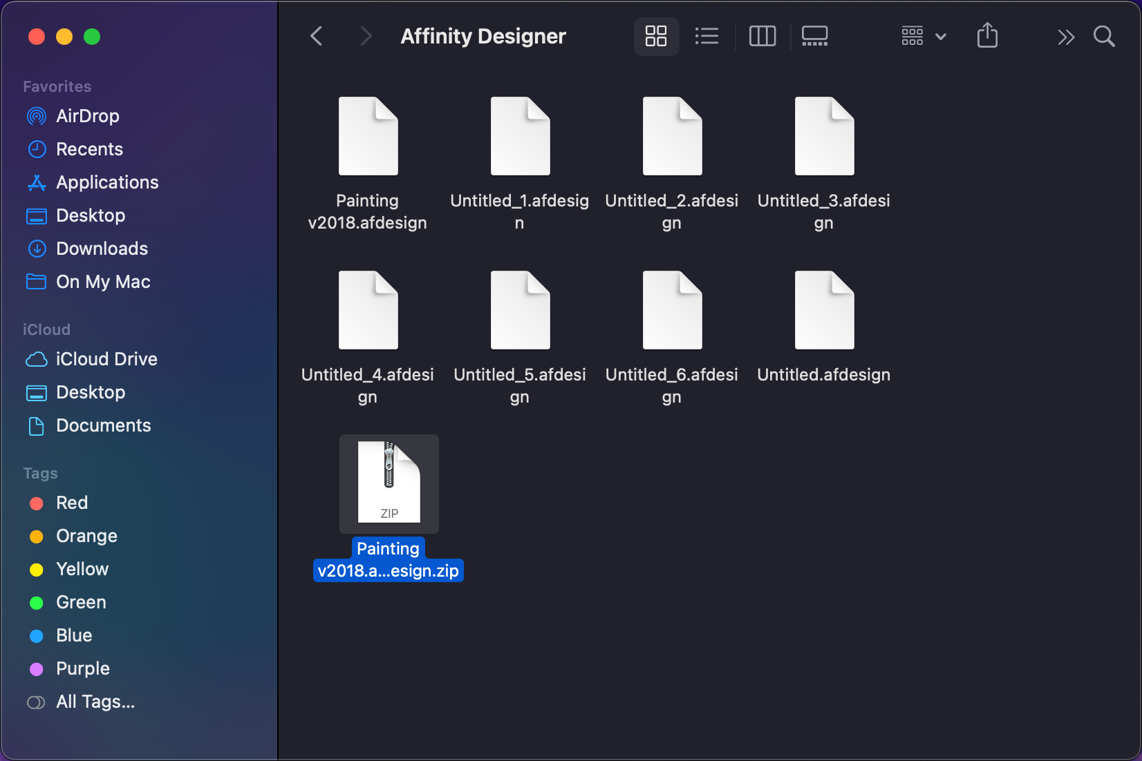 MacOS New Zip File