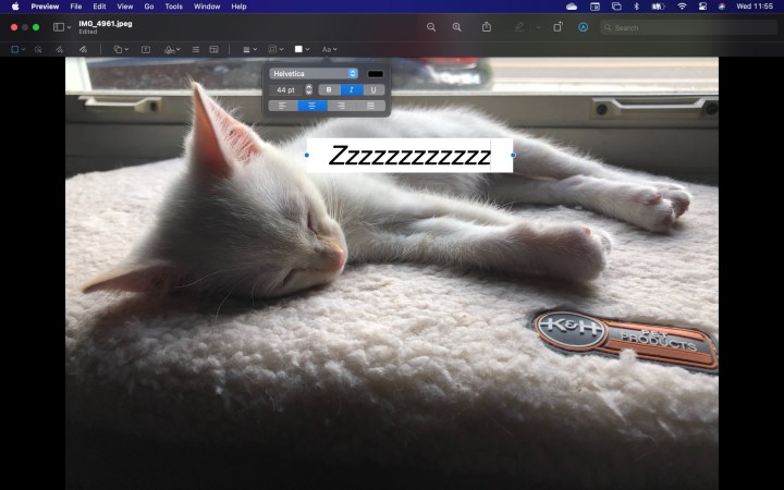 Aperçu MacOS Ajouter du texte