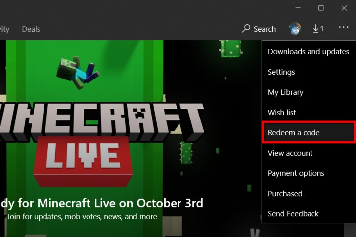 how to redeem a code on your xbox one microsoft store app