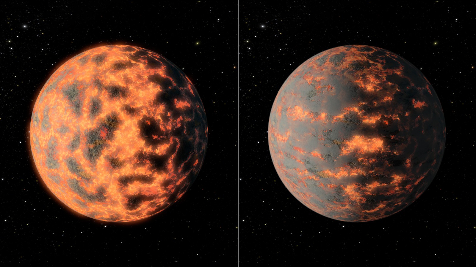 nasa illustrations data volcanic activity on super earth 55 cancri e