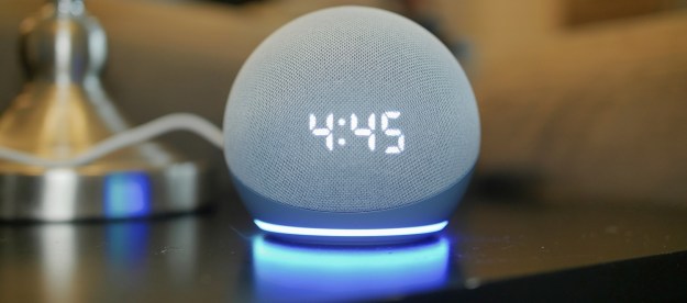 Amazon Echo Dot (4th Gen) with Clock front