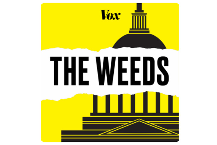 O logotipo do podcast político Weeds.