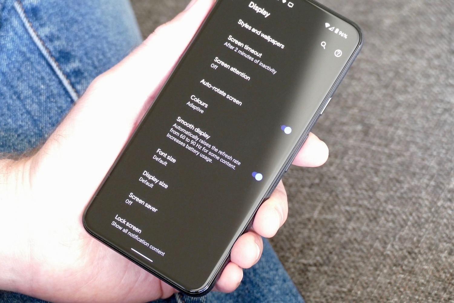 google pixel 5 review refresh rate