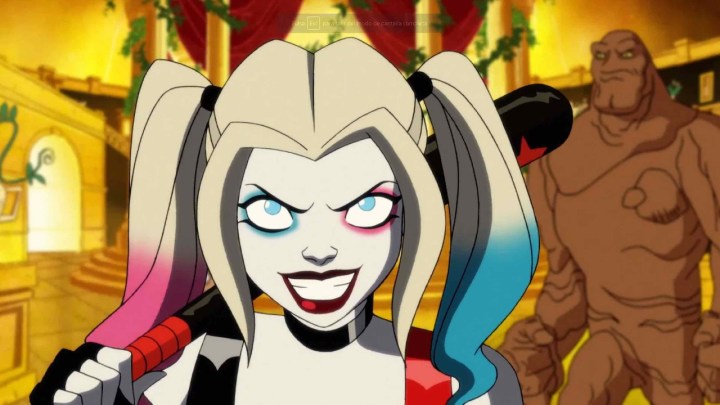 Harley Quinn sorrindo da série animada original de Max.