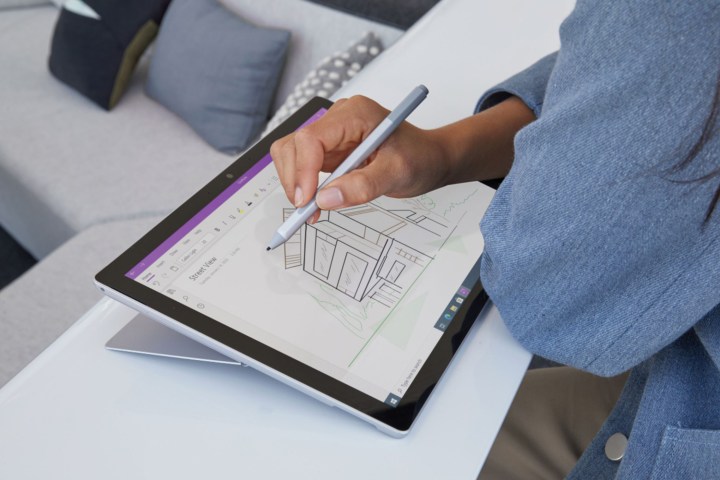 Microsoft Surface Pro 7 in drawing mode.