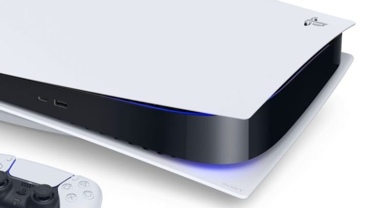 Sony's PlayStation 5 console up close.