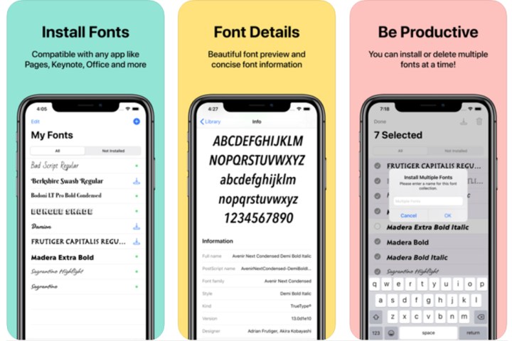 App per font RightFont per iOS.