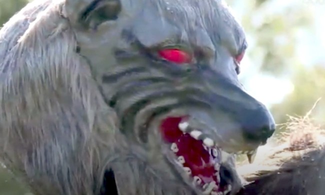 terrifying monster wolf robot aims to scare off bears japan