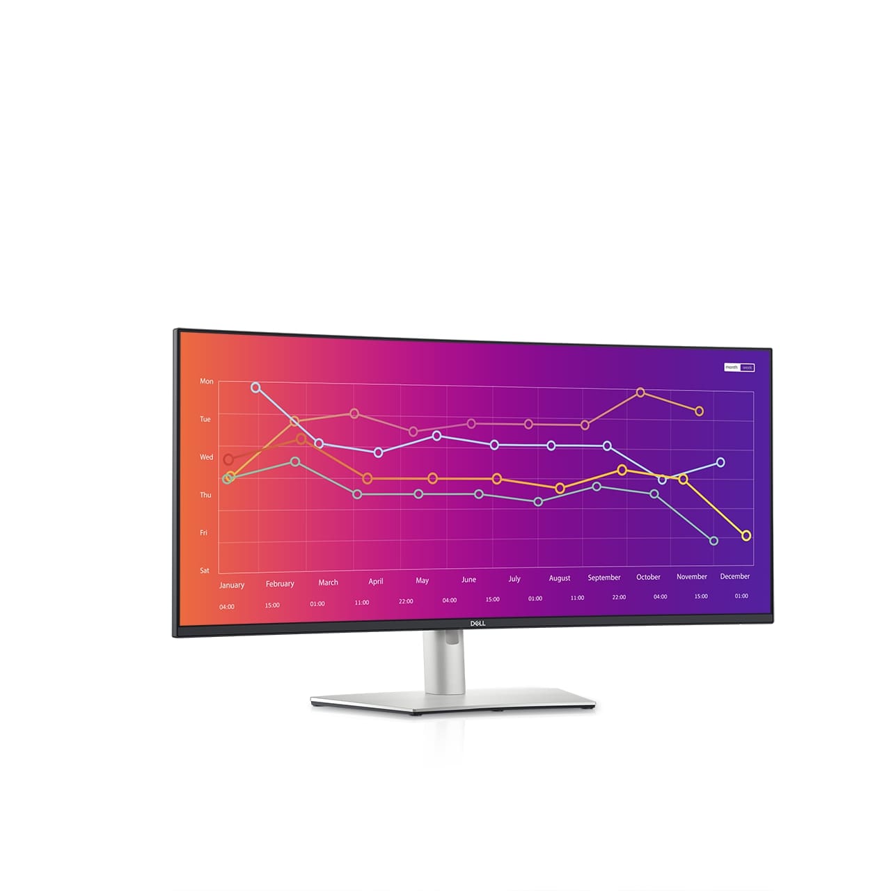 dell refreshes ultrasharp monitors ces 2021 38 curved usb c hub monitor right facing