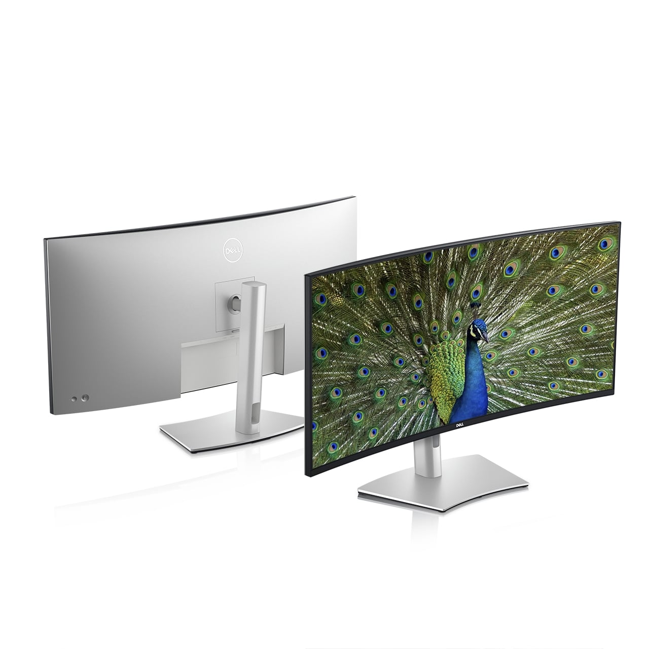 dell refreshes ultrasharp monitors ces 2021 40 curved monitor front back