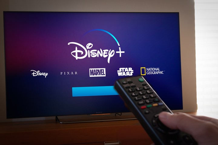The Disney Plus app interface on a smart TV.