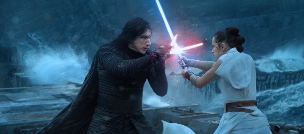 Kylo and Rey fighting in Rise of the Skywalker