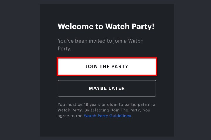 Hulu dołącz do Watch Party