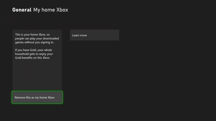 Xbox Series X에서 Gameshare의 방법 내 홈 메뉴