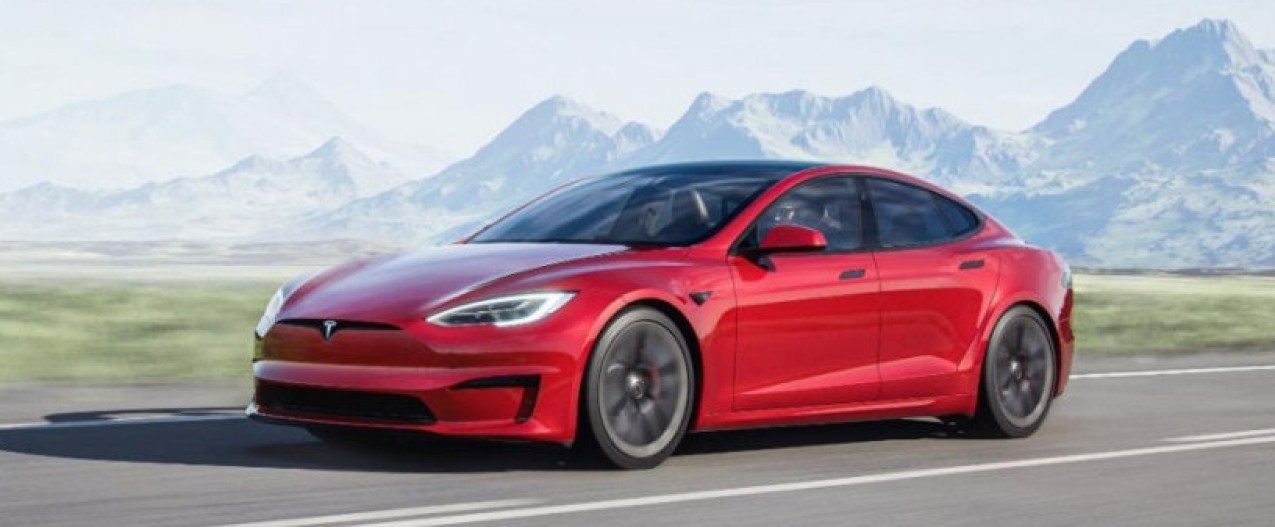 A 2021 Tesla Model S.