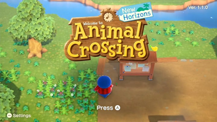 Animal Crossing New Horizons Title Screen.