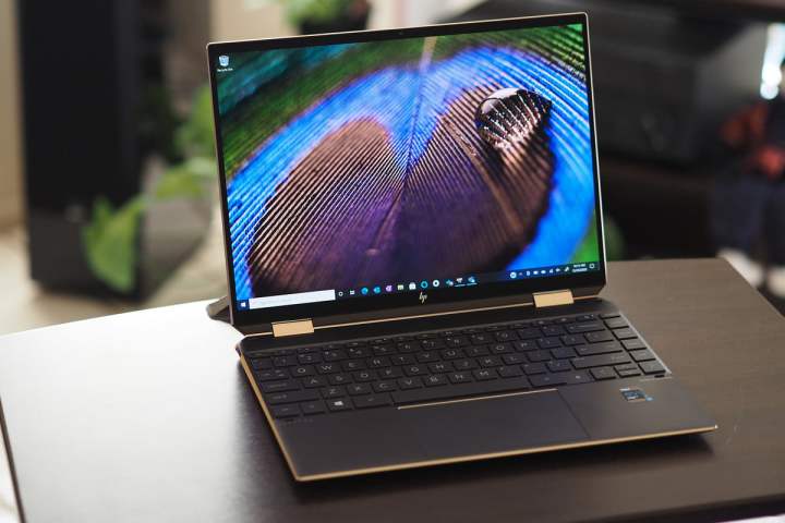 HP Spectre x360 14 front view showing display and keyboard.