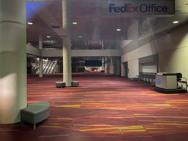 Inside the LVCC during CES 2021