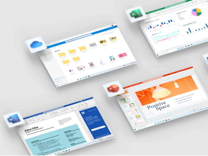 Einige der Apps, die in einem Microsoft Office 365 Personal-Abonnement enthalten sind.