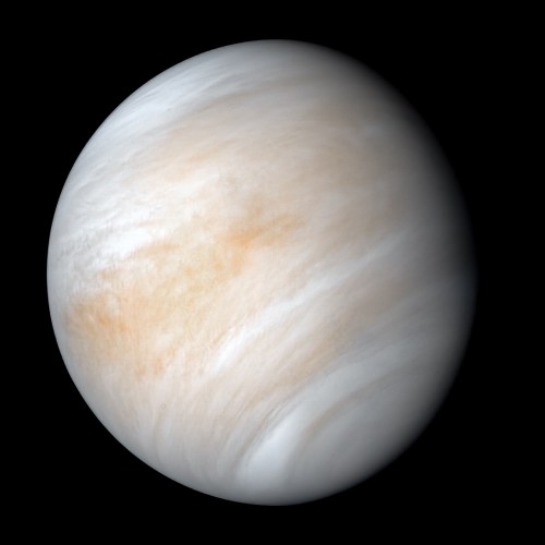 An image of Venus compiled using data from the Mariner 10 spacecraft in 1974