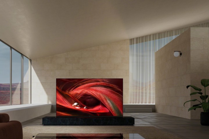 The Sony Bravia XR X95J 4K TV in a minimalist living room.