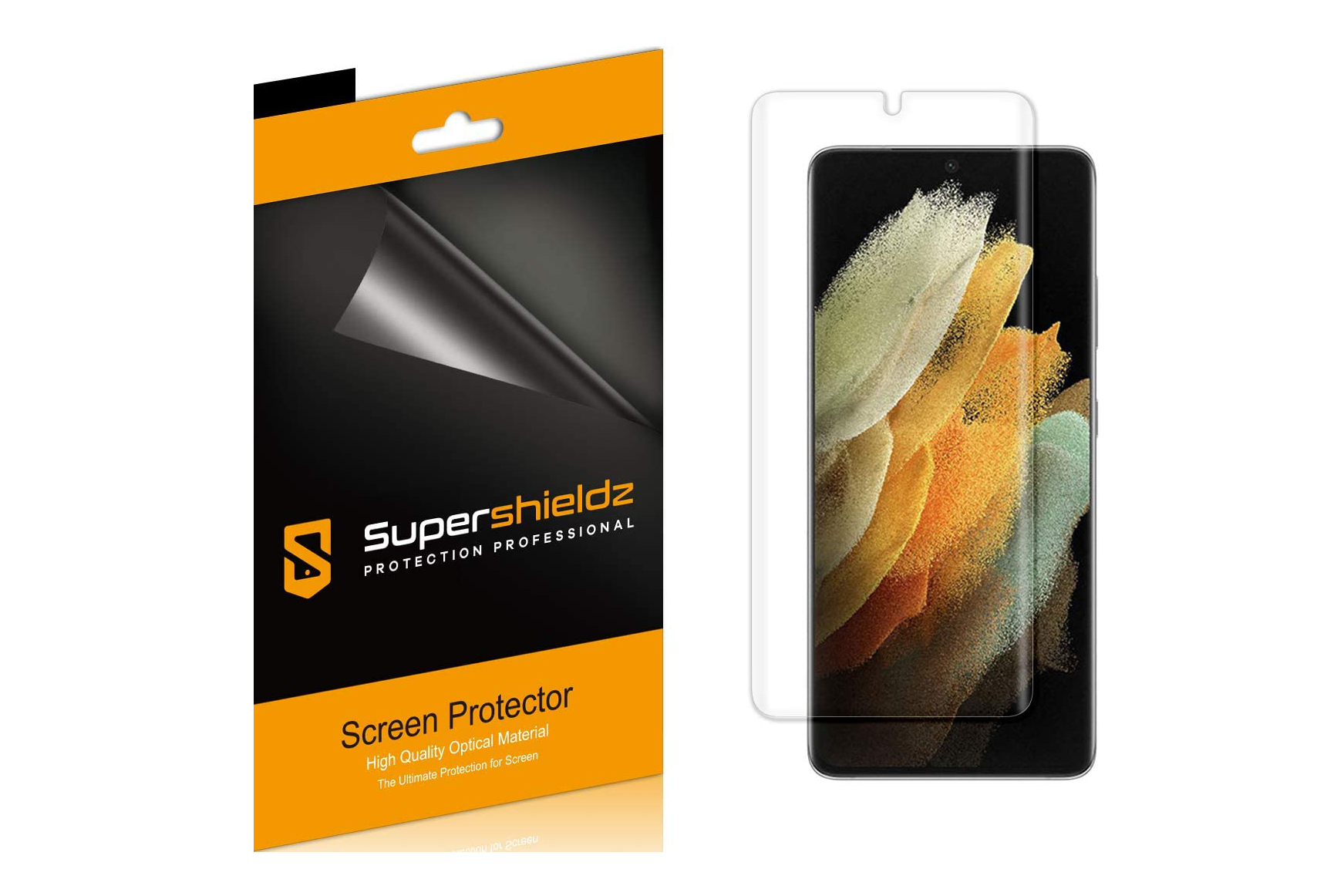 Supershieldz High Definition Clear Shield for Samsung Galaxy S21 Ultra.
