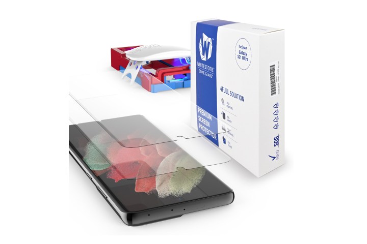 Whitestone Dome Glass Tempered Glass Screen Protector for Samsung Galaxy S21 Ultra.