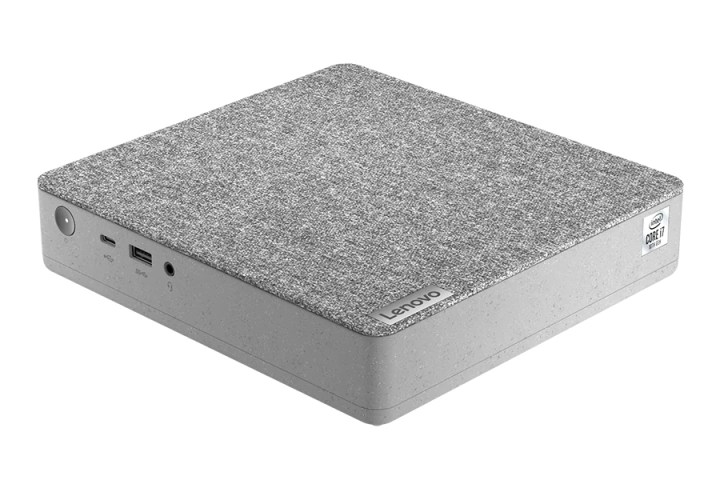 An isometric view of the Lenovo IdeaCentre Mini 5i on a white background.