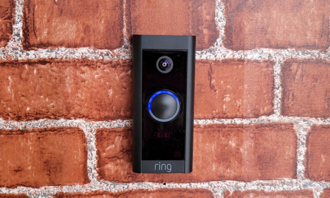 Ring Video Doorbell Wired mounted on Brick