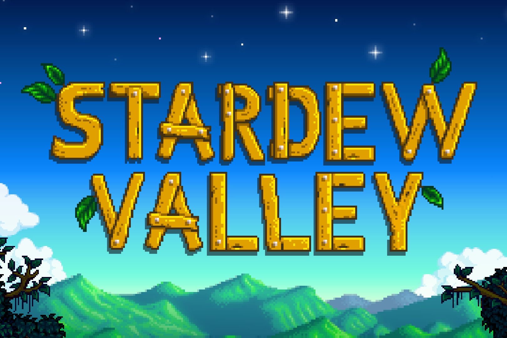 Pantalla de título de Stardew Valley en iOS.