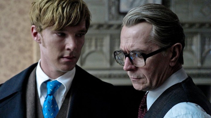 Gary Oldman and Benedict Cumberbatch in Tinker Tailor Soldier Spy.