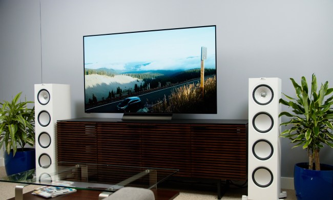 The Vizio OLED 4K HDR TV in living room.