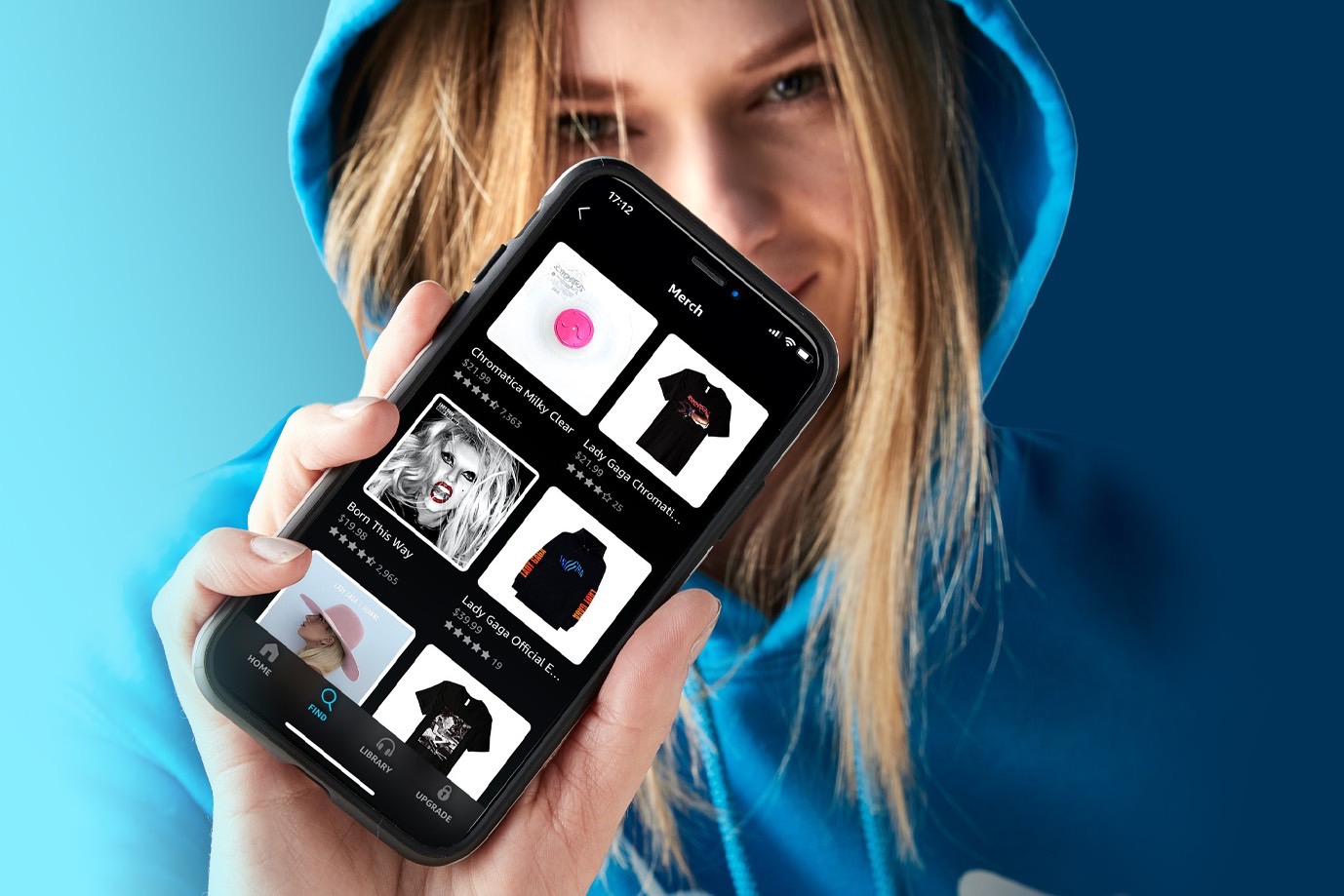 Amazon Music in-app merchandise shopping