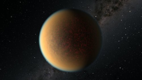 This image is an artist’s impression of the exoplanet GJ 1132 b. For the first time, scientists using the NASA/ESA Hubble Space Telescope have found evidence of volcanic activity reforming the atmosphere on this rocky planet, which has a similar density, size, and age to that of Earth.