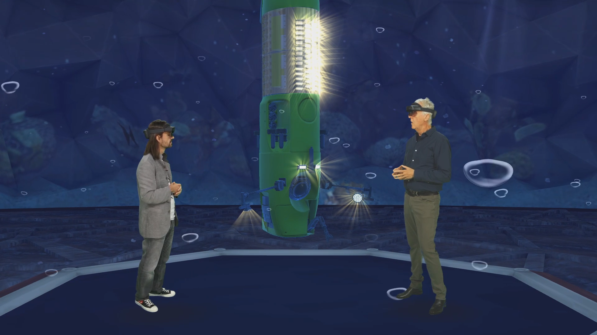 James Cameron holoport with Microsoft's Alex Kippman