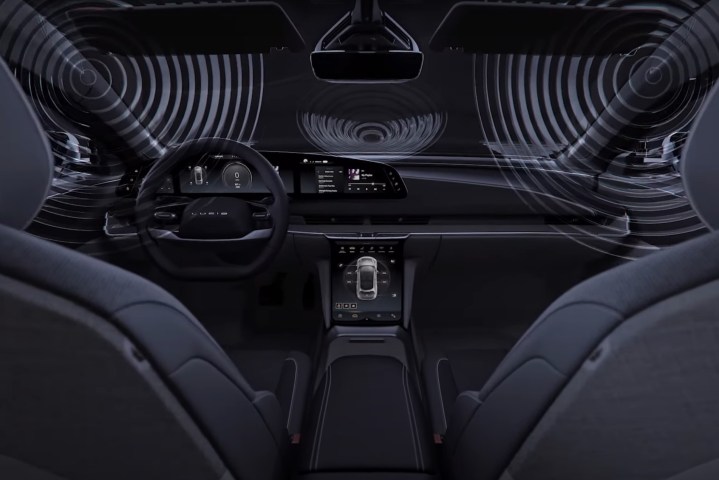 Lucid Air interior with Dolby Atmos sound