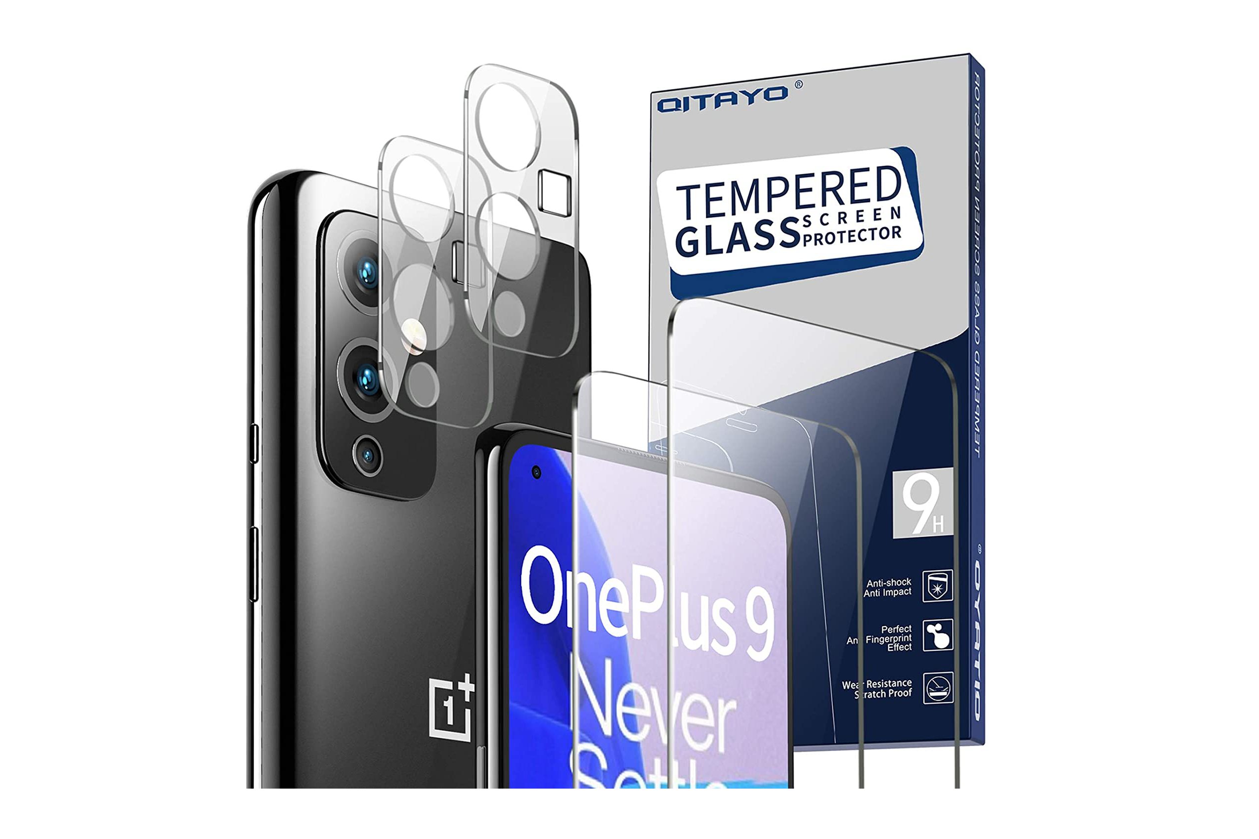 محافظ صفحه نمایش و محافظ دوربین Qitayo برای OnePlus 9