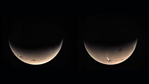 A strangely elongated cloud named the Arsia Mons Elongated Cloud or AMEC.