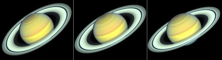 Hubble Space Telescope images of Saturn taken in 2018, 2019, and 2020 as the planet’s northern hemisphere summer transitions to fall.