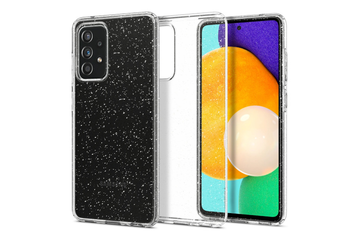 The front and back of the Spigen Liquid Crystal Glitter.